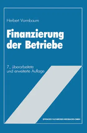 Vormbaum |  Finanzierung der Betriebe | eBook | Sack Fachmedien