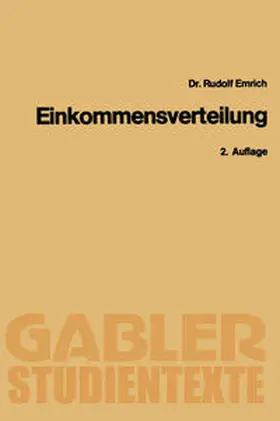 Emrich |  Theorie der Einkommensverteilung | eBook | Sack Fachmedien