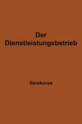 Berekoven | Der Dienstleistungsbetrieb | E-Book | sack.de