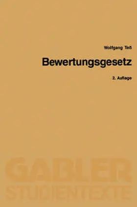 Teß |  Bewertungsgesetz | eBook | Sack Fachmedien