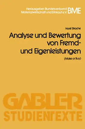 Strache |  Analyse und Bewertung von Fremd- und Eigenleistungen(Make or Buy) | eBook | Sack Fachmedien