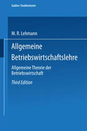 Lehmann |  Allgemeine Betriebswirtschaftslehre | eBook | Sack Fachmedien
