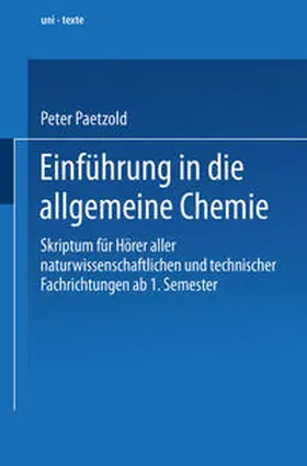 Paetzold |  Einführung in die allgemeine Chemie | eBook | Sack Fachmedien
