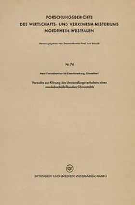Brandt | Versuche zur Klärung des Umwandlungsverhaltens eines sonderkarbidbildenden Chromstahls | E-Book | sack.de