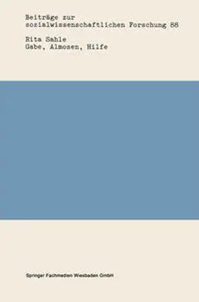 Sahle | Gabe, Almosen, Hilfe | E-Book | www2.sack.de
