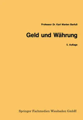 Barfuss |  Geld und Währung | eBook | Sack Fachmedien