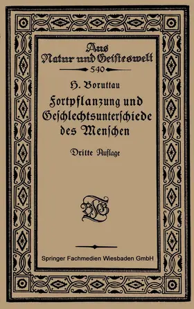 Boruttau |  Fortpflanzung und Geschlechtsunterschiede des Menschen | Buch |  Sack Fachmedien