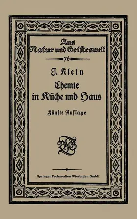 Klein |  Chemie in Küche und Haus | Buch |  Sack Fachmedien