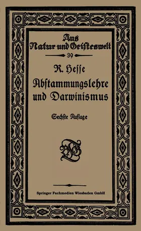 Hesse |  Abstammungslehre und Darwinismus | Buch |  Sack Fachmedien