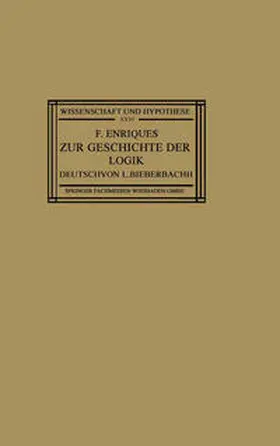 Enriques |  Zur Geschichte der Logik | eBook | Sack Fachmedien