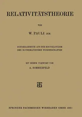 Pauli |  Relativitätstheorie | eBook | Sack Fachmedien