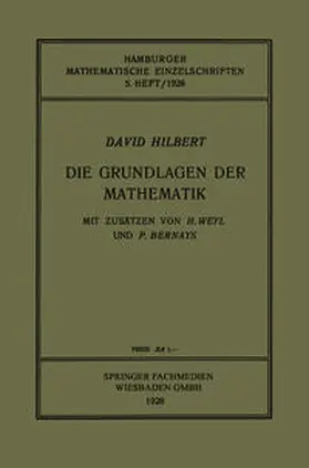 Hilbert |  Die Grundlagen der Mathematik | eBook | Sack Fachmedien