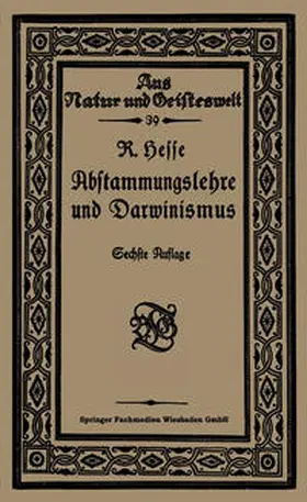 Hesse |  Abstammungslehre und Darwinismus | eBook | Sack Fachmedien