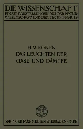 Konen |  Das Leuchten der Gase und Dämpfe | Buch |  Sack Fachmedien