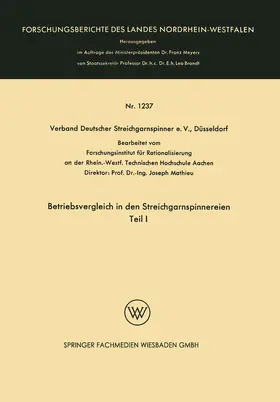 Loparo |  Betriebsvergleich in den Streichgarnspinnereien | Buch |  Sack Fachmedien