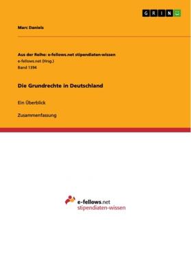 Daniels |  Die Grundrechte in Deutschland | Buch |  Sack Fachmedien