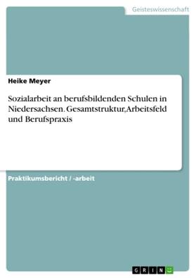 Meyer |  Sozialarbeit an berufsbildenden Schulen in Niedersachsen. Gesamtstruktur, Arbeitsfeld und Berufspraxis | Buch |  Sack Fachmedien