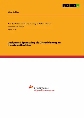 Richter |  Designated Sponsoring als Dienstleistung im Investmentbanking | eBook | Sack Fachmedien