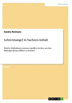Reimann |  Lehrermangel in Sachsen-Anhalt | Buch |  Sack Fachmedien