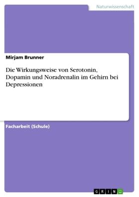 Brunner |  Die Wirkungsweise von Serotonin, Dopamin und Noradrenalin im Gehirn bei Depressionen | Buch |  Sack Fachmedien