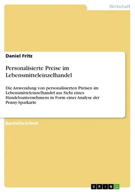 Fritz |  Personalisierte Preise im Lebensmitteleinzelhandel | eBook | Sack Fachmedien