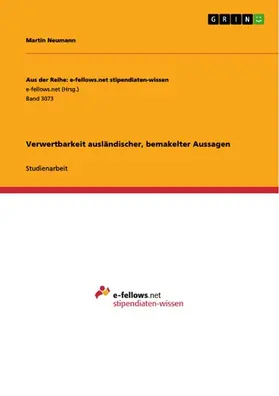 Neumann |  Verwertbarkeit ausländischer, bemakelter Aussagen | eBook | Sack Fachmedien