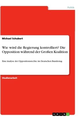 Schubert |  Wie wird die Regierung kontrolliert? Die Opposition während der Großen Koalition | Buch |  Sack Fachmedien