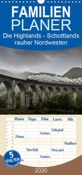 Peters |  Die Highlands - Schottlands rauher Nordwesten - Familienplaner hoch (Wandkalender 2020 , 21 cm x 45 cm, hoch) | Sonstiges |  Sack Fachmedien