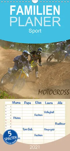Dietrich |  Motocross - Familienplaner hoch (Wandkalender 2021 , 21 cm x 45 cm, hoch) | Sonstiges |  Sack Fachmedien