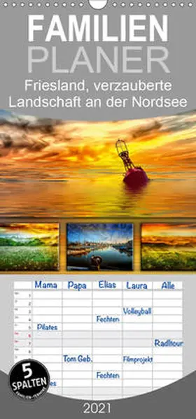 Roder |  Friesland, verzauberte Landschaft an der Nordsee  - Familienplaner hoch (Wandkalender 2021 , 21 cm x 45 cm, hoch) | Sonstiges |  Sack Fachmedien
