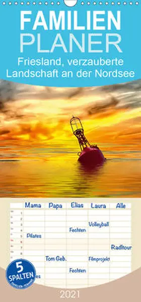 Roder |  Friesland, verzauberte Landschaft an der Nordsee  - Familienplaner hoch (Wandkalender 2021 , 21 cm x 45 cm, hoch) | Sonstiges |  Sack Fachmedien
