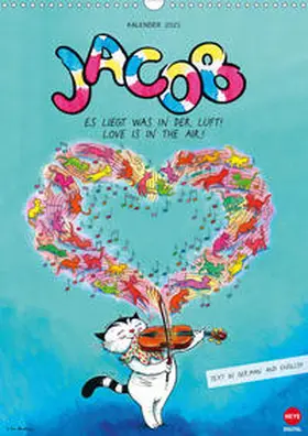 Hartmann |  Kater Jacob: Es liegt was in der Luft, Love is in the air (Wandkalender 2021 DIN A3 hoch) | Sonstiges |  Sack Fachmedien