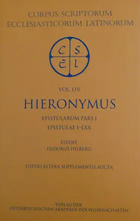 Hilberg |  S. Eusebii Hieronymi. Epistulae | Buch |  Sack Fachmedien