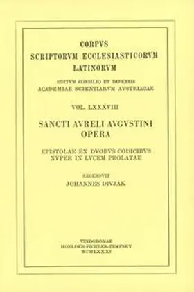 Divjak |  Augustinus. Epistolae ex duobus codicibus nuper in lucem prolatae | Buch |  Sack Fachmedien