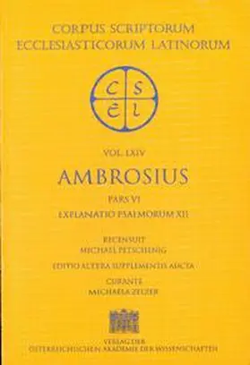 Petschenig / Zelzer |  Ambrosius. Opera | Buch |  Sack Fachmedien