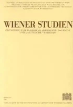 Schwabl |  Wiener Studien. Zeitschrift für Klassische Philologie, Patristik und Lateinische Tradition / Wiener Studien. Zeitschrift für Klassische Philologie, Patristik und Lateinische Tratition | Buch |  Sack Fachmedien