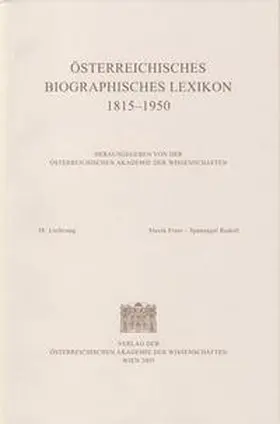  Österreichisches Biographisches Lexikon 1815-1950 / Österreichisches Biographisches Lexikon 1815-1950 58. Lieferung | Buch |  Sack Fachmedien