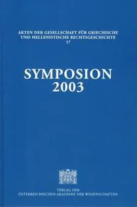 Rupprecht |  Symposion 2003 | Buch |  Sack Fachmedien