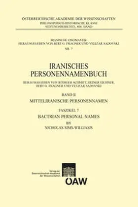 Sims-Williams |  Bactrian Personal Names | Buch |  Sack Fachmedien