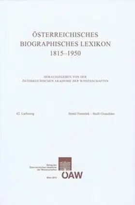 Öbl-Redaktion |  Österreichisches Biographisches Lexikon 1815-1950 / Österreichisches Biographisches Lexikon Lieferung 62 | Buch |  Sack Fachmedien