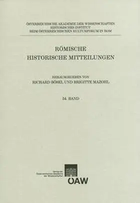 Bösel / Mazohl |  Römische Historische Mitteilungen  54. Band | Buch |  Sack Fachmedien
