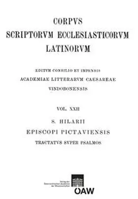 Zingerle |  Sancti Hilarii episcopi pictaviensis tractatus super psalmos | Buch |  Sack Fachmedien