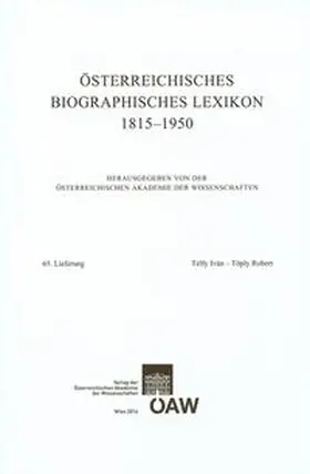  Österreichisches Biographisches Lexikon 1815-1950 / Österreichisches Biographisches Lexikon 1815-1950 65. Lieferung | Buch |  Sack Fachmedien
