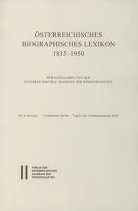 Oebl-Redaktion |  Österreichisches Biographisches Lexikon 1815-1950 / Österreichisches Biographisches Lexikon 1815-1950 Lieferung 68 | Buch |  Sack Fachmedien