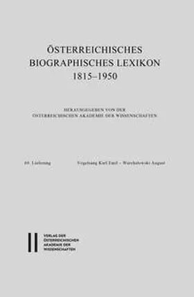 Oebl-Redaktion |  Österreichisches Biographisches Lexikon 1815-1950 / Österreichisches Biographisches Lexikon 1815-1950 , 69. Lieferung | Buch |  Sack Fachmedien