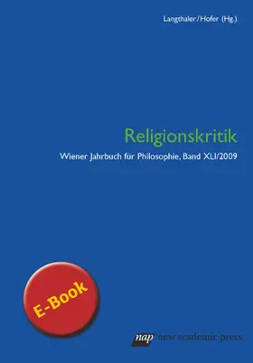 Hofer / Langthaler |  Wiener Jahrbuch für Philosophie 2009 | eBook | Sack Fachmedien