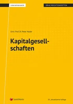 Mader |  Kapitalgesellschaften | Buch |  Sack Fachmedien