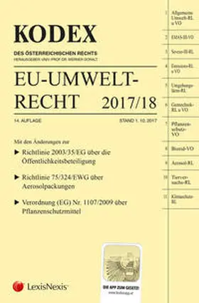 Doralt |  KODEX EU-Umweltrecht 2017/18 | Buch |  Sack Fachmedien