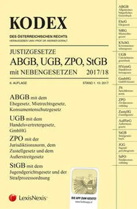 Doralt |  KODEX Justizgesetze 2017/18 | Buch |  Sack Fachmedien