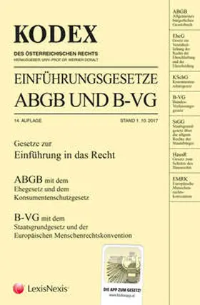 Doralt |  KODEX Einführungsgesetze ABGB und B-VG 2017 | Buch |  Sack Fachmedien